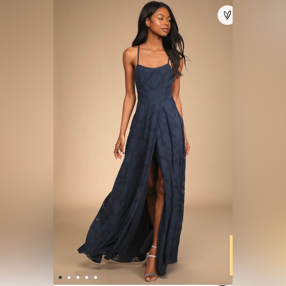 Lulu’s Navy Floral Formal Dress “Let there be Romance”